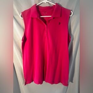 White Stag Fuchsia Sleeveless Polo Top